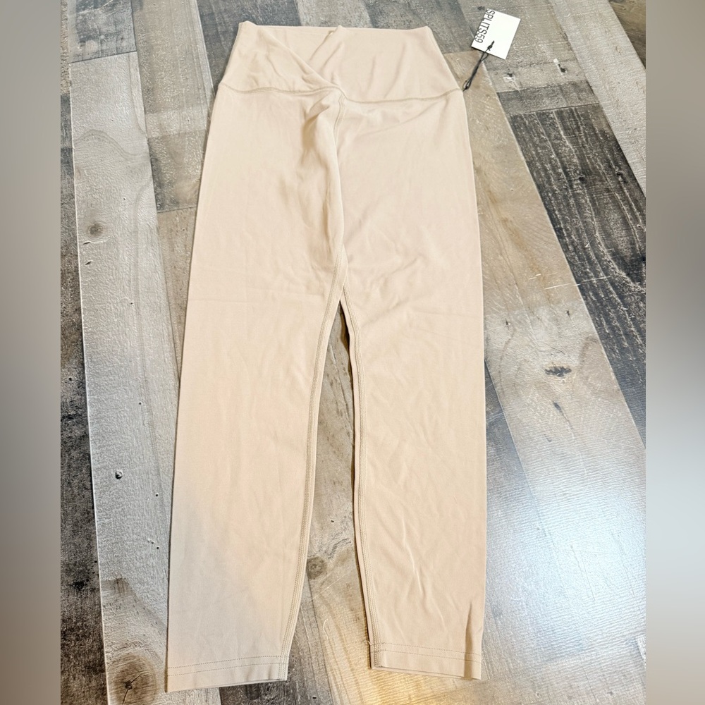 SPLITS59 Super High Waist Leggings Latte Nude Minimalist Athleisure Yoga Pilates